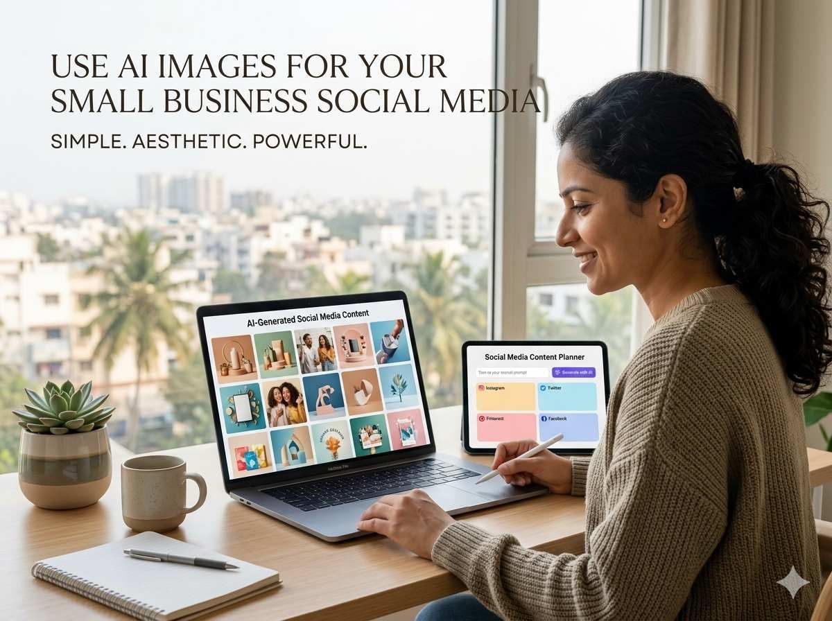 How to Use AI Images for Your Small Business Social Media - No Designer Needed