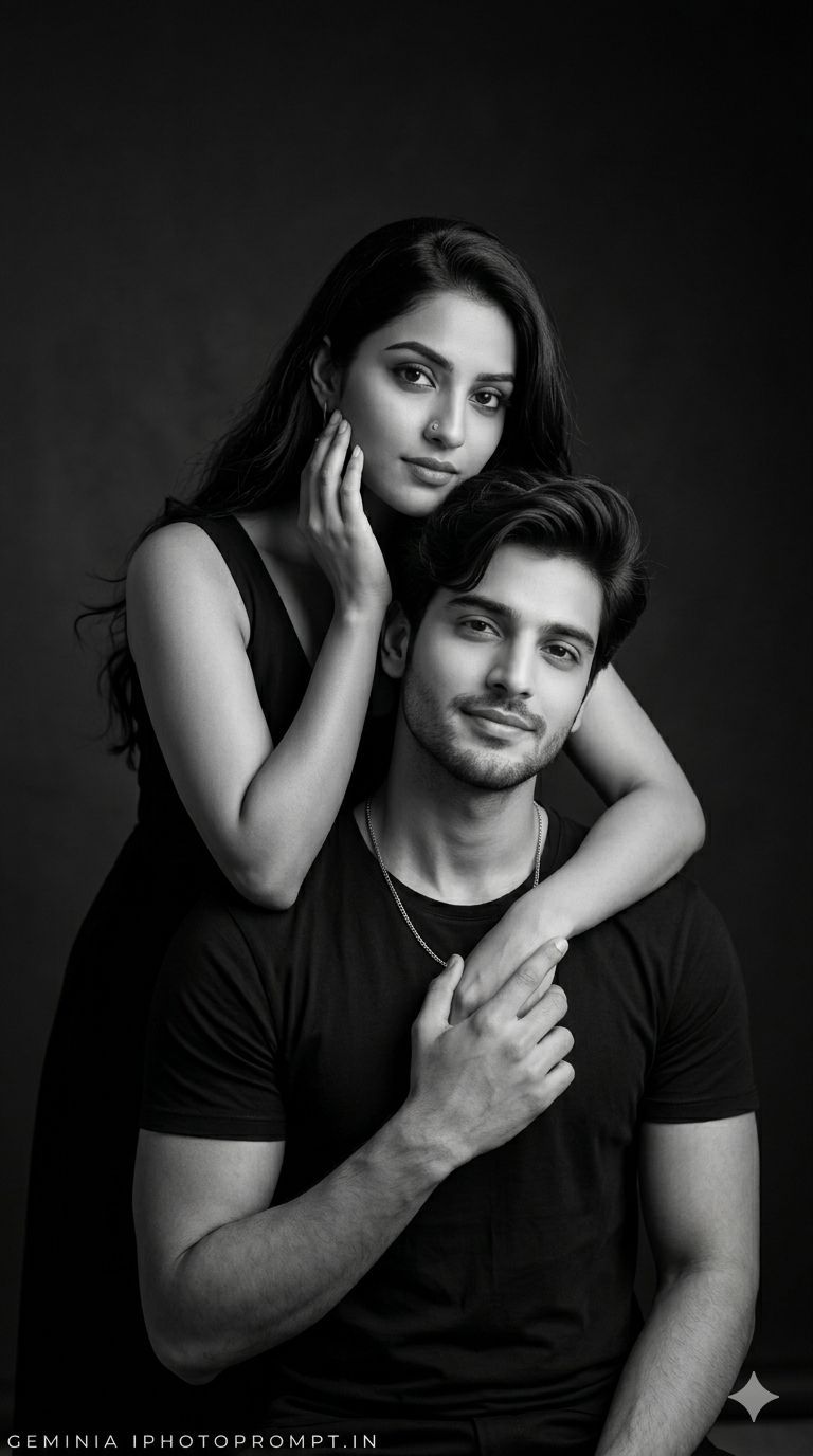 Couple hug prompt for Gemini AI