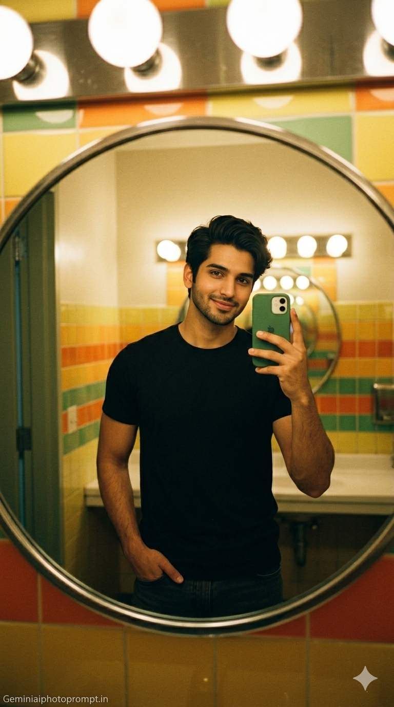 Mirror selfie prompt for boy