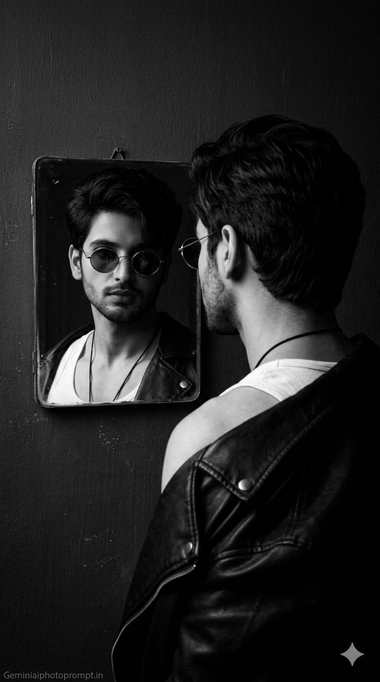 Prompt seen boy attitude black and white ai photo editing