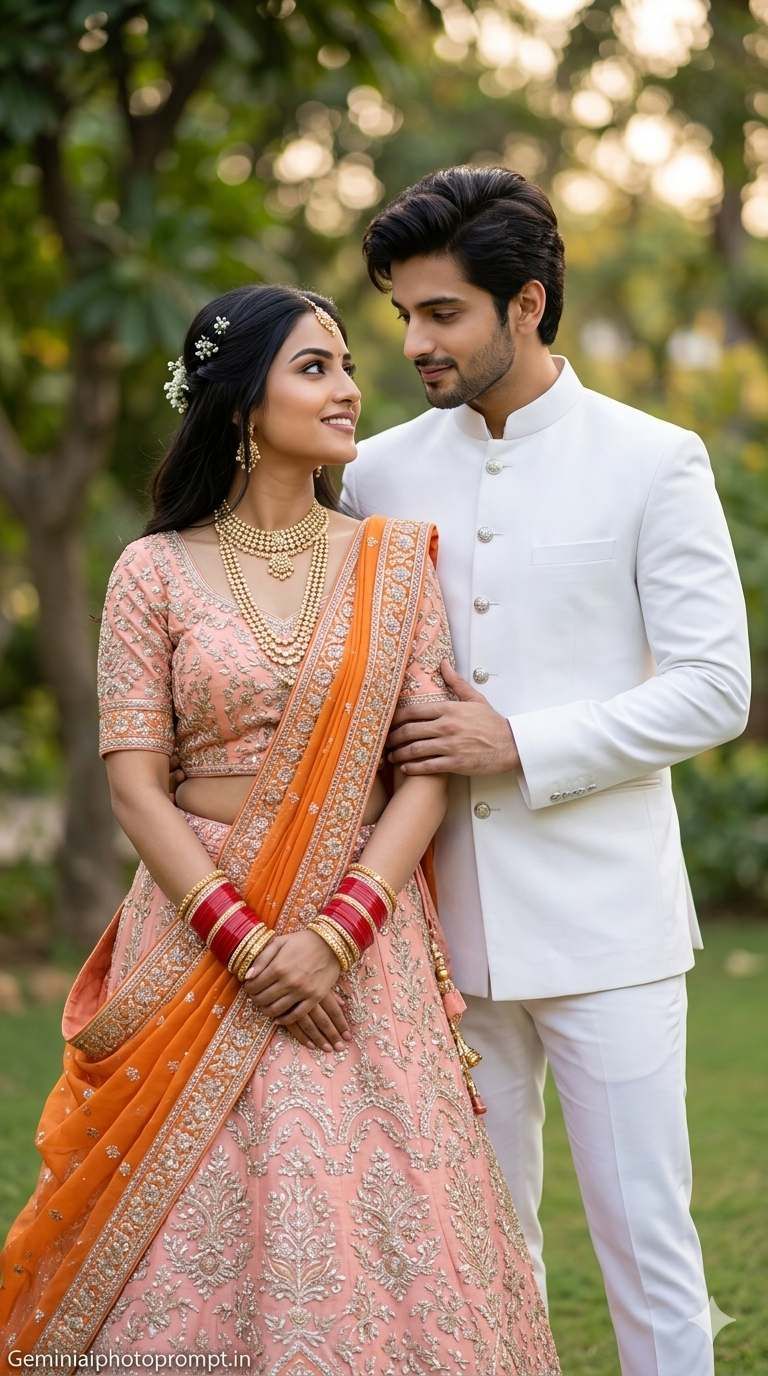 Best pre wedding prompt for gemini ai couple photo