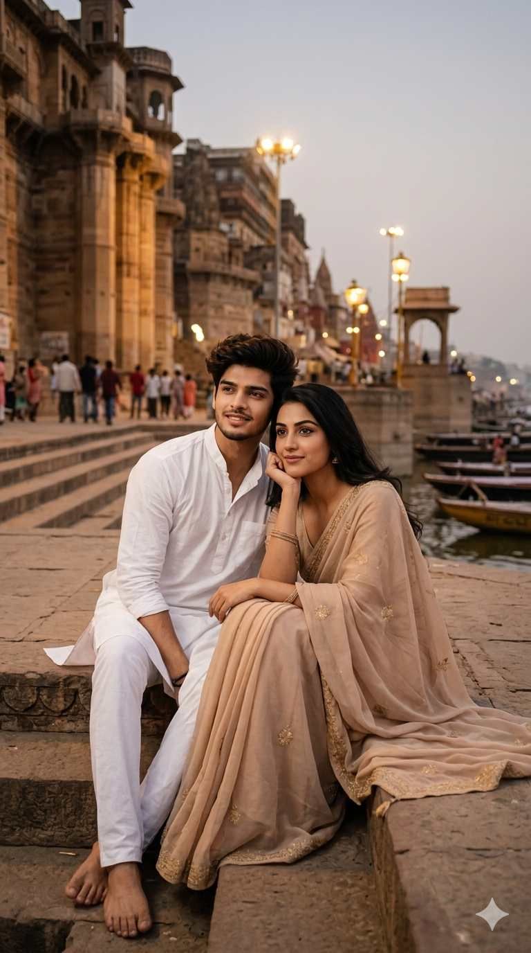 Couple hug prompt for Gemini AI