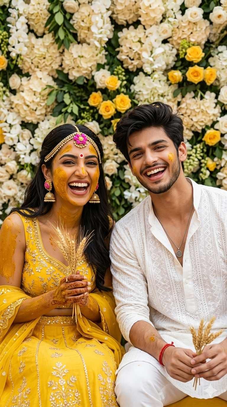 Couple haldi prompt google gemini