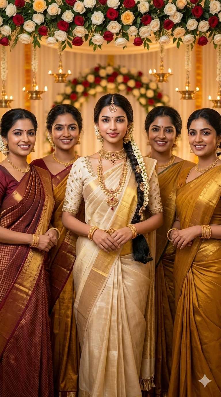 South Indian bride saree