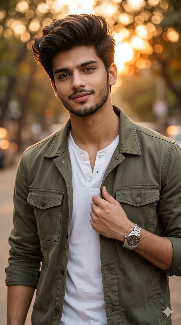 Prompt seen trending boy AI photo