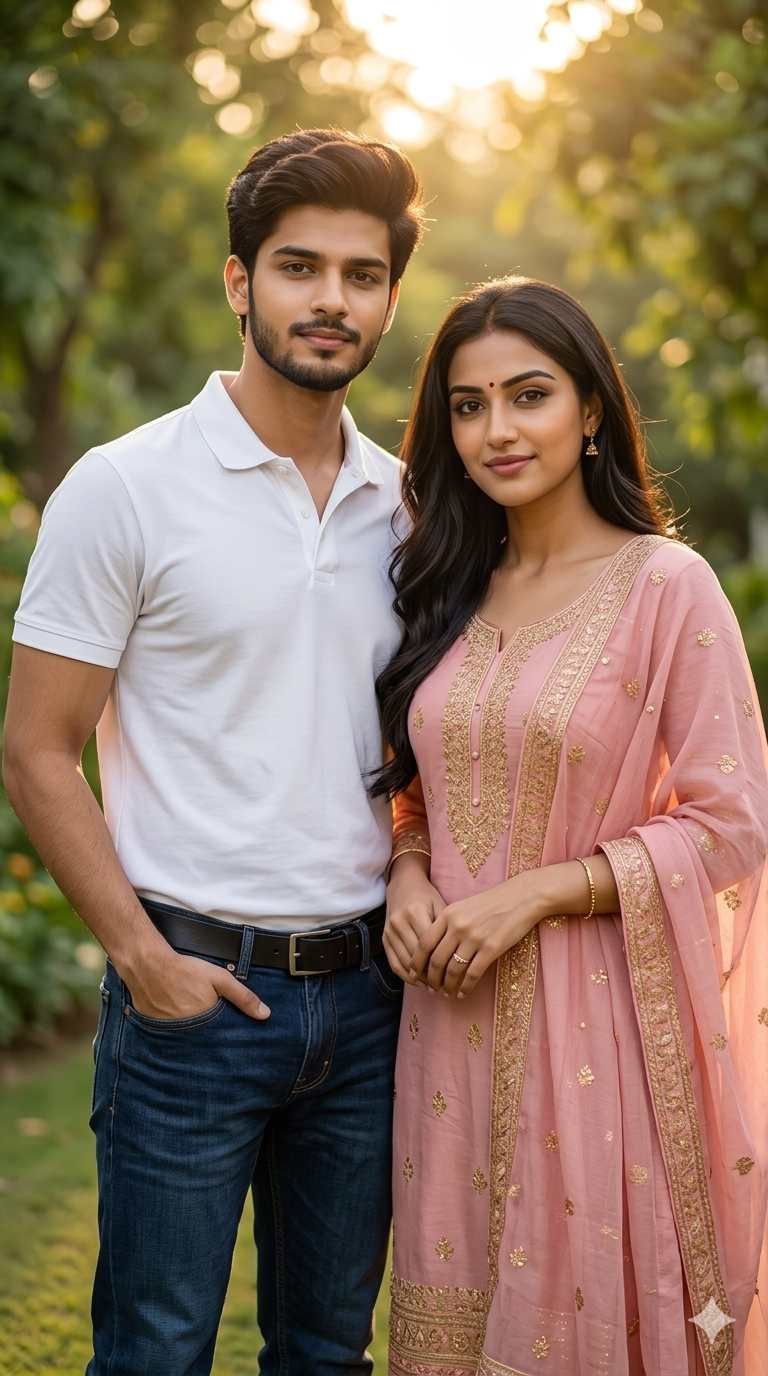 Realistic couple prompt for Gemini AI