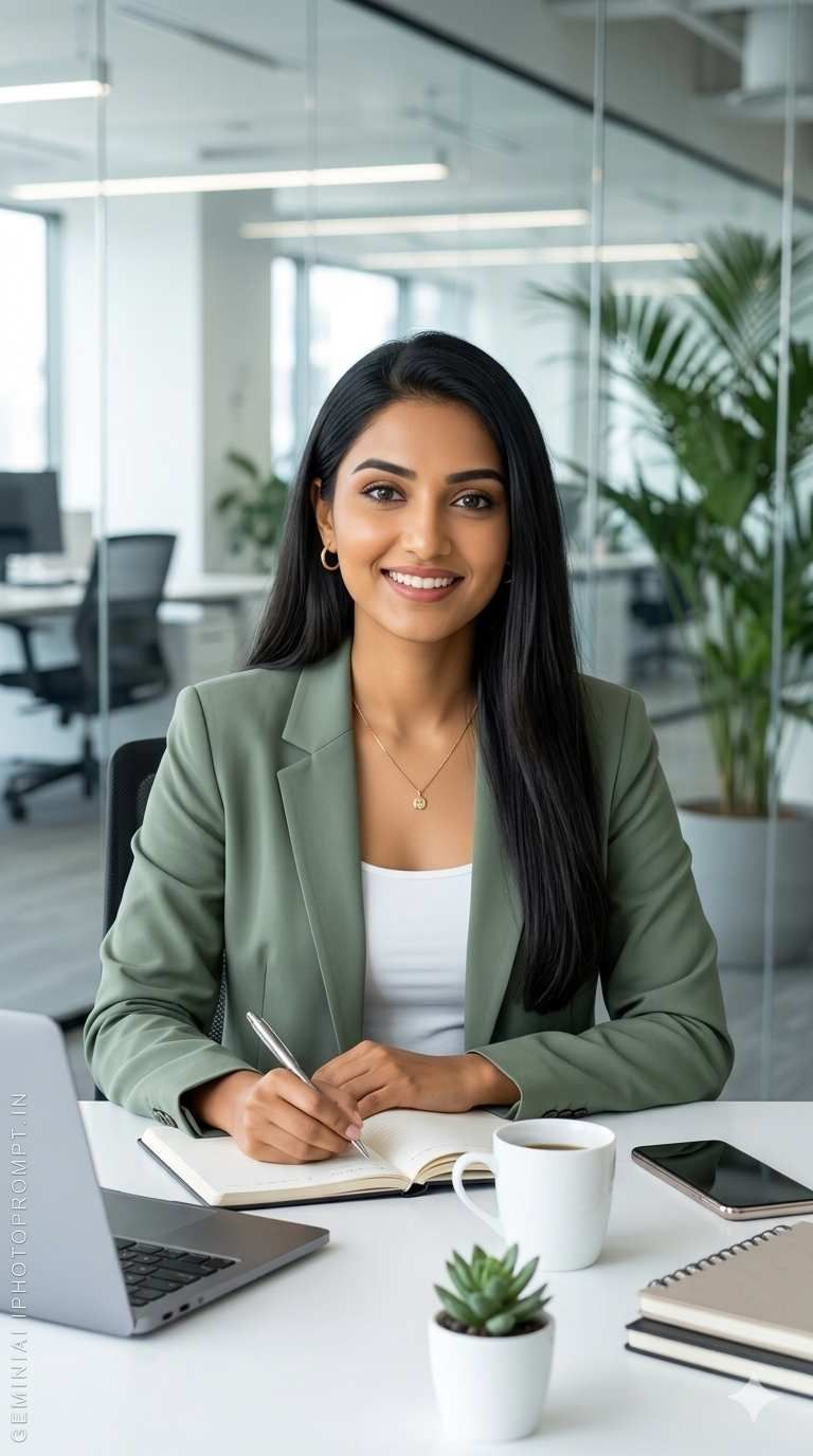 Prompt for LinkedIn profile picture for Female