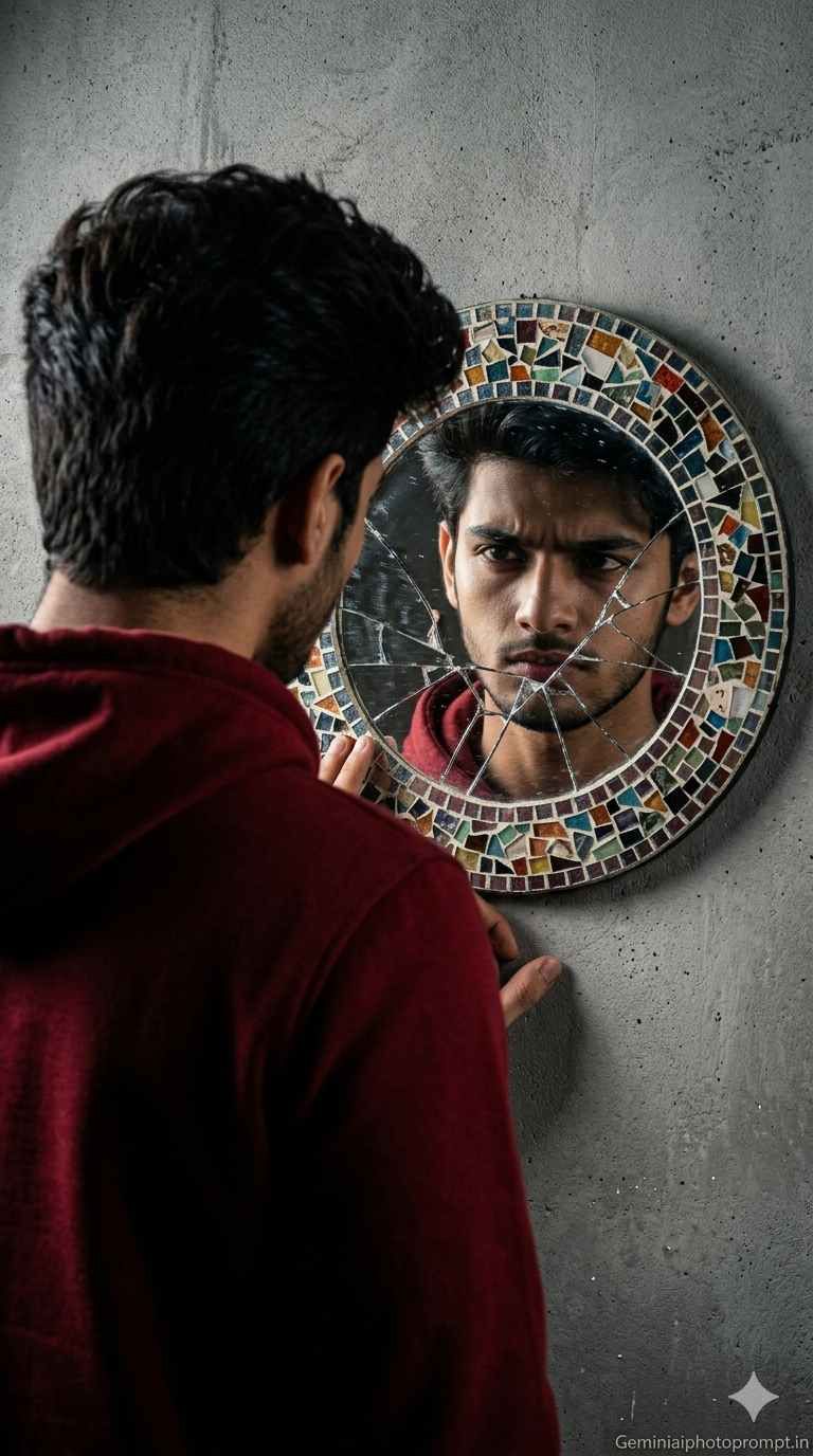 Aesthetic mirror selfie boy prompt