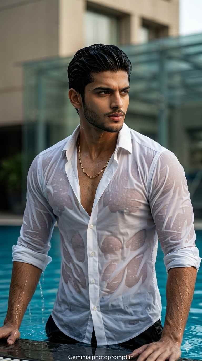 Men pool poses gemini ai prompt free download
